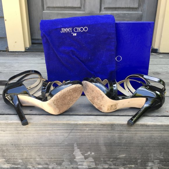 Jimmy Choo for H&M Patent Leather Black Heels - Picture 2 of 6